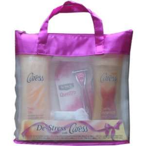  Caress Bath & Shower Gift Set, Includes; 1 Daily Silkening 