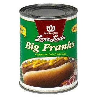   Loma Linda Big Franks, Vegetable and Grain Protein Links, 6 Pound Can