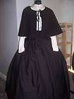 Civil War/Victorian Dress, Skirt, Cape Dickens Mourning  