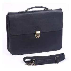  Claire Chase Two Toned Black Briefcase