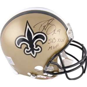 Drew Brees Autographed Helmet  Details: New Orleans Saints 