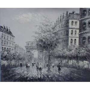  Fine Oil Painting, Paris Street SP37 8x10