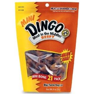 Dingo 2 1/2 Inch Beefy Knotted Bones, 21 Pack