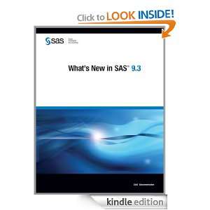 Whats New in SAS 9.3 SAS Institute  Kindle Store