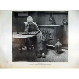  The Student By Marshall Old Print Fine Art 1905 Holland 