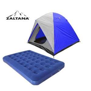 PERSON DOME TENT WITH AIR MATTRESS(DOUBLE) SET:  Sports 