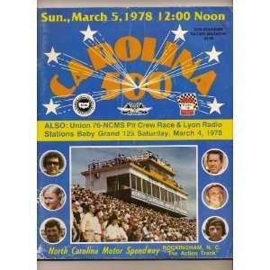  1978 Carolina 500 Nascar Race Program NASCAR Books