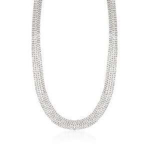  Sterling Silver 10mm Multi Strand Necklace Jewelry