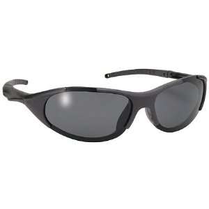  Raven Black Frame Sports Motorcycle Sunglasses Smoke Lens 