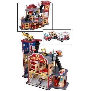    Kidkraft Childrens Deluxe Fire Rescue Toy Play Set: Toys & Games