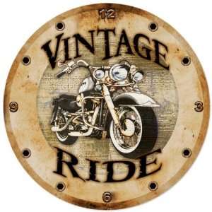  Vintage Ride Motorcycle Clock   Victory Vintage Signs 