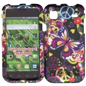 Butterfly & Peace Samsung Galaxy S Vibrant T959, i9000 Case Cover Hard 