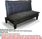 New Black Microfiber Futon Sofa Bed Day Bed Office Chair / Bench