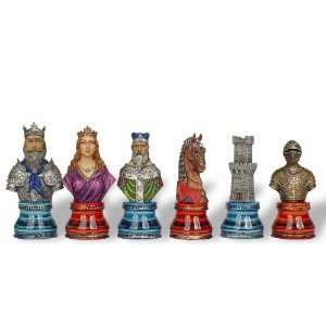 Medieval Theme Chess Set on Glass Base: Toys & Games