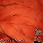 Burnt Orange Pure Merino Top 8 oz. Soft Spin or Felt   Copper Moose