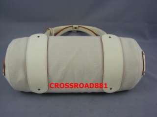 Auth Chloe White Cotton Canvas and Leather Hand / Shoulder Bag 