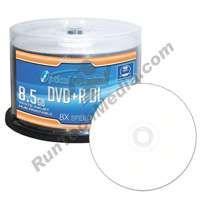 50 OQ 8x 8.5G GLOSSY White Inkjet DVD+R DL Double Layer  