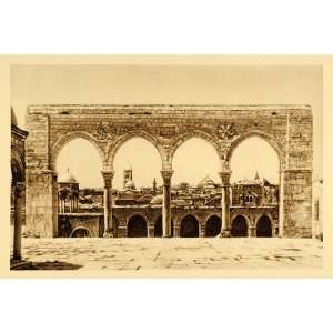  1925 Temple Mount Arcade Arches Architecture Jerusalem 