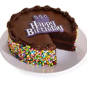 Chocolate Happy Birthday Cake:  Grocery & Gourmet Food
