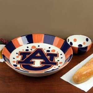    Auburn Tigers 2 Piece Chips & Dip Bowl Set: Sports & Outdoors