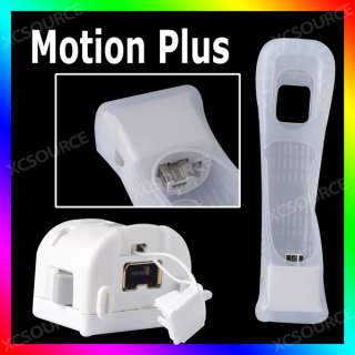 White Motion Plus Sensor for Wii Remote Controller With Silicone Case 