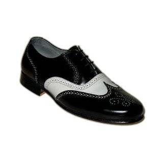  MENS Saddle Shoes Vintage Costume Shoes Black White 