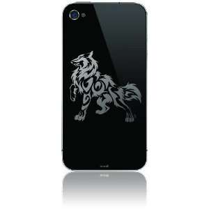   Skin for iPhone 4/4S   Tattoo Tribal Wolf Cell Phones & Accessories