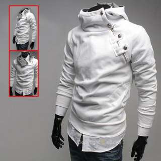   Fashion White Coat Mens Jacket Slim Sexy Top Designed Hoody aa G6 US/L