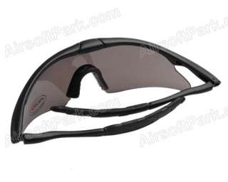 Sporty UV400 Protection Police Shooting Glasses Black2  