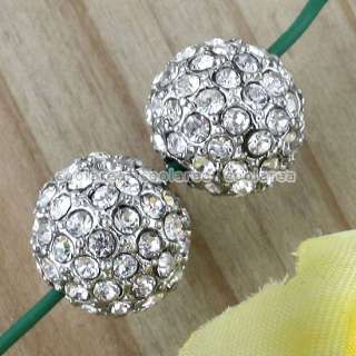 14/Color 5pc Crystal Rhinestone Loose Disco Ball Beads For Macrame 
