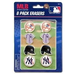  Mlb, Yankees 8Pk Shaped Erasers Case Pack 72: Sports 