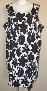 Plus Size 6X 5X Sleeveless T shirt Dress Black & White  