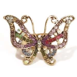  Rhinestone Butterfly Ring Jewelry