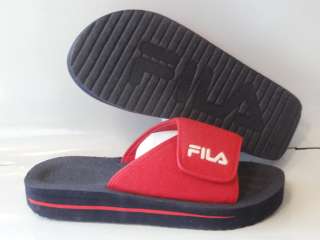 Fila Classic Slip On Textile Blue Red Sandals Mens Size 8  