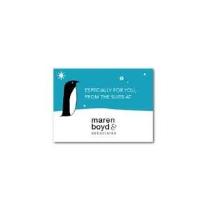 Business Gift Enclosure Cards   Penguin Family By Turquoise Creative