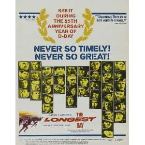The Longest Day Movie Poster (11 x 17 Inches   28cm x 44cm) (1962 