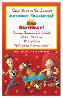 10 Toy Story 2 Buzz Woody Personalized Invitations  