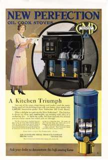 NEW PERFECTION STOVE AD   Oil Cook   1919  