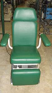UMF 8606 ENT Chair Power Up/Down/Back/Remote Control/Green Upholstery 