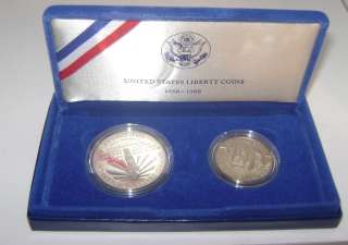   LIBERTY COINS 1986 STATUE OF LIBERTY ANNIVERSARY & ELLIS ISLAND  