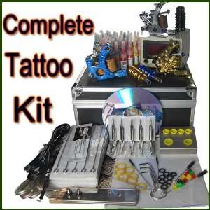  Professional tattoo kit 3 machine guns with 40 bottle tattoo 