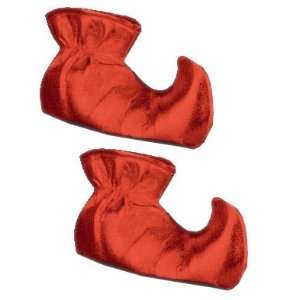  Christmas Santas Helper Elf Red Costume Boots Shoes: Toys 