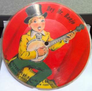 HEY MR BANJO teddy bear 7 78 Rpm VG Picture Disc Play  