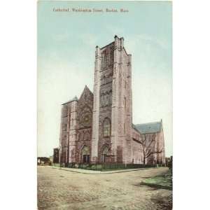   Vintage Postcard Cathedral   Washington Street   Boston Massachusetts