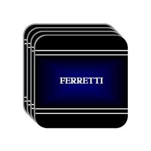   Name Gift   FERRETTI Set of 4 Mini Mousepad Coasters (black design