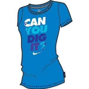  NIKE CAN YOU DIG IT DRI FIT COTTON TEE (WOMENS): Sports 