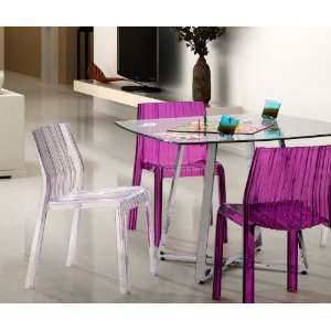  Zuo Modern Ruffle Dining Chair Transparent: Home & Kitchen