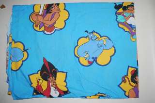 Disney Aladdin Twin Bed Flat Sheet Fabric Craft Sewing  