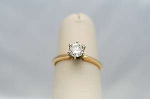   ct Diamond Solitaire .66 ctw SI H Engagement Ring Wedding Classic Band