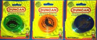 Duncan BUTTERFLY Classic YoYo 3 Pack Orange,Green,Blue  